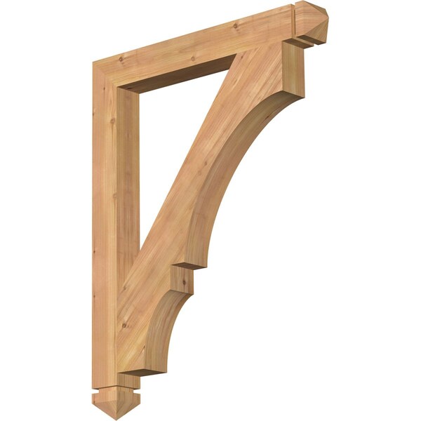 Ekena Millwork Balboa Arts & Crafts Smooth Bracket, Western Red Cedar, 3 1/2"W x 30"D x 38"H BKT04X30X38BOA03SWR - main